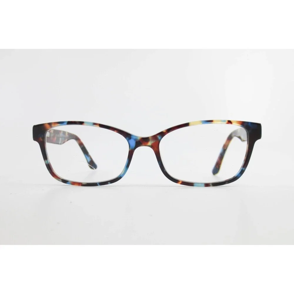Christian Siriano CM 202111 Brown Blue Tortoise Rectangular Eyeglasses 53-16-135